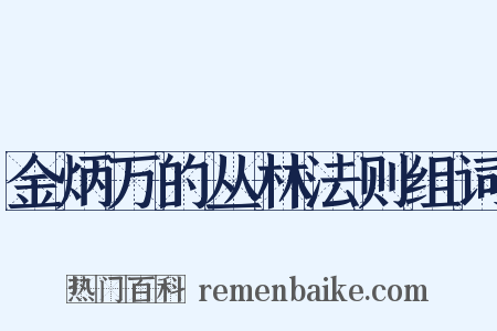 金炳万的丛林法则组词是什么意思的图片